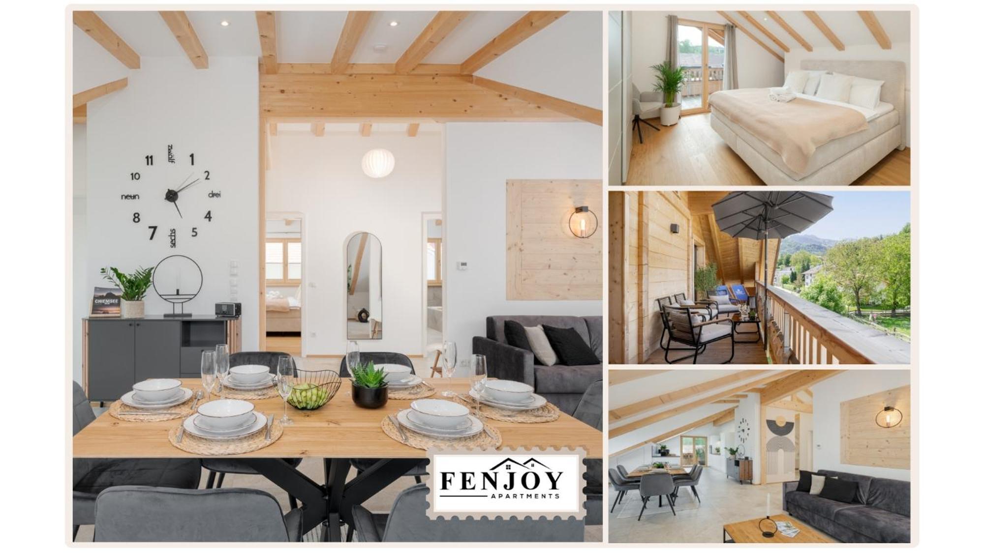 Fenjoy: Ferienapartment Mit Bergblick / Balkon / Bbq Bernau am Chiemsee Exteriér fotografie