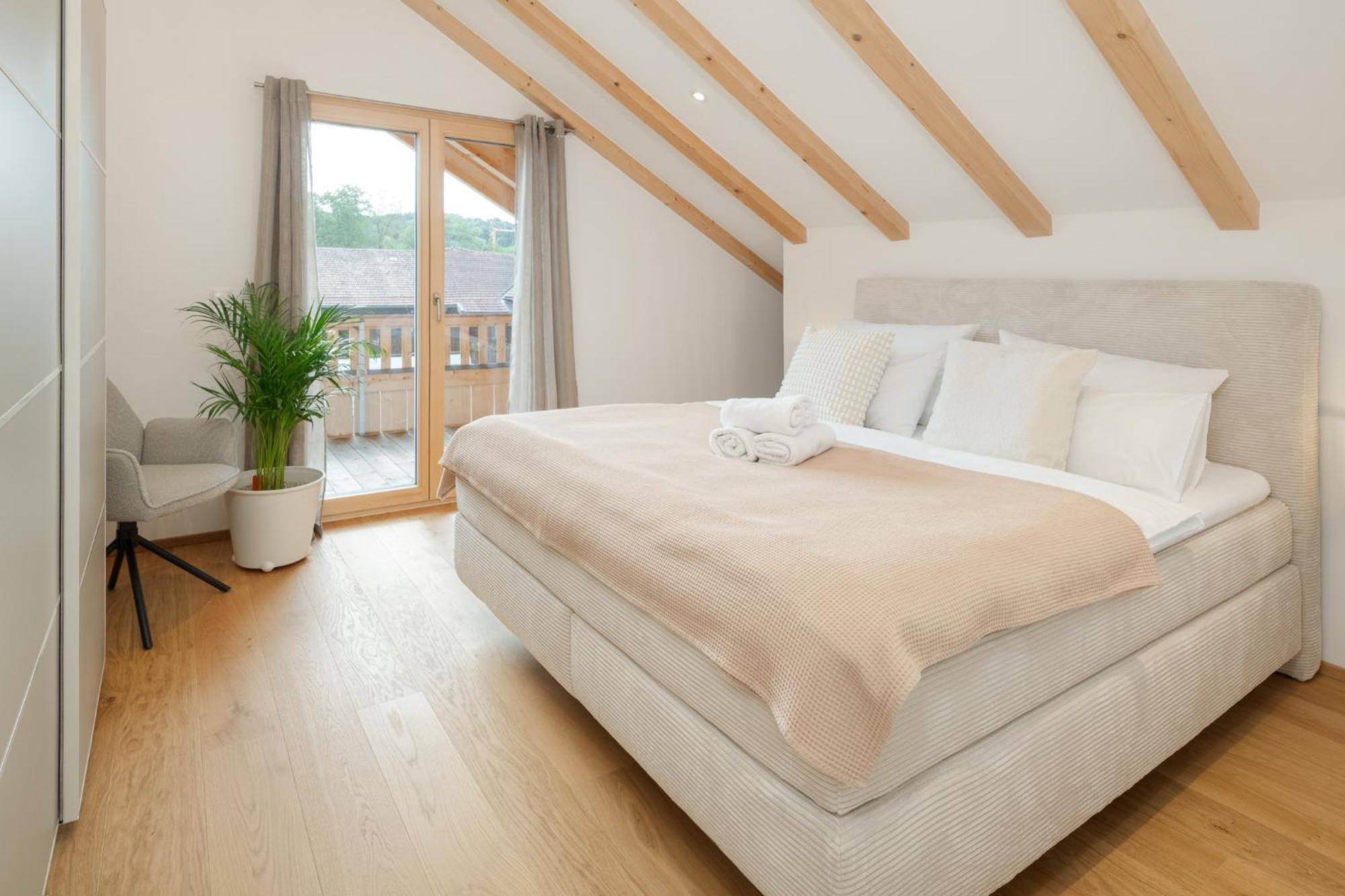 Fenjoy: Ferienapartment Mit Bergblick / Balkon / Bbq Bernau am Chiemsee Exteriér fotografie